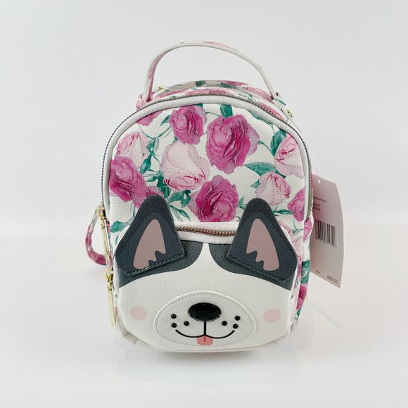 Betsey Johnson Dog Roses Mini Backpack - Picture 1 of 10